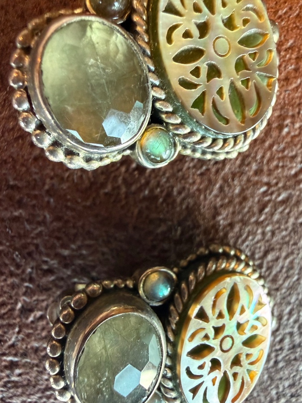 STEPHEN DWECK STERLING SILVER AND QUARTZ EARRINGS
